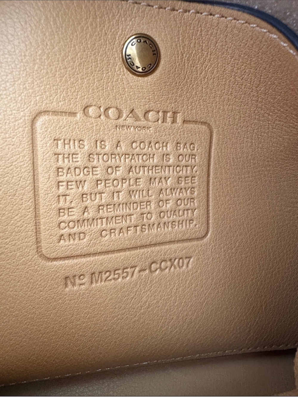 COACH Bleeker vanilla Leather small Bucket Shoulder Bag with Pouch - Picture 10 of 11